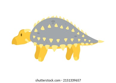 ankylosaurus dinosaur icon on white background