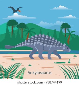 Ankylosaurus. Prehistoric animal