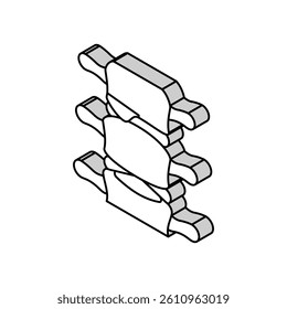 ankylosing spondylitis isometric icon vector. ankylosing spondylitis sign. isolated symbol illustration