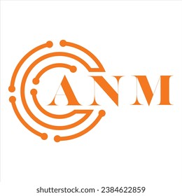 ANM Buchstabendesign.ANM-Logo-Design auf weißem Hintergrund.ANM Monogram Logo-Design für Unternehmer und Unternehmen.