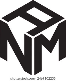 ANM Polygon Logo Design, Symbol, Symbol, Vektorgrafik Datei