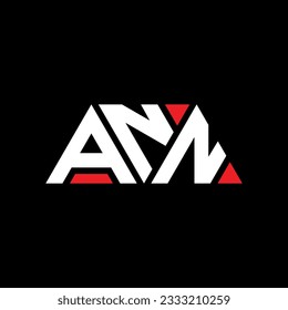 ANN triangle letter logo design with triangle shape. ANN triangle logo design monogram. ANN triangle vector logo template with red color. ANN triangular logo Simple, Elegant, and Luxurious design.