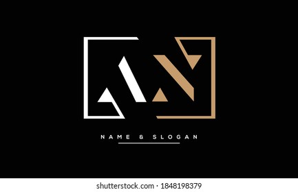 AN,NA Abstract Letters Logo Monogram 
