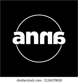 monograma de letras iniciales de marca anna. icono del logotipo de anna.