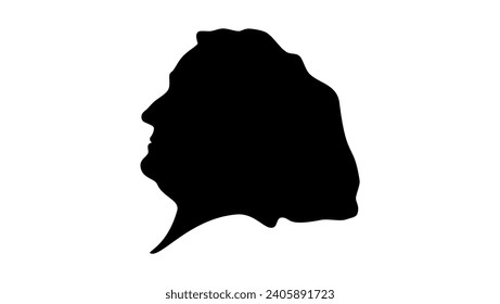 Anna Brownell Jameson, black isolated silhouette