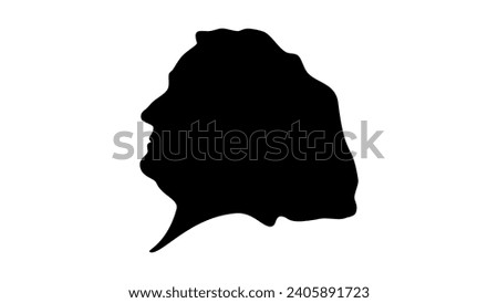 Anna Brownell Jameson, black isolated silhouette