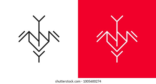 Anna logo, monogram, vector