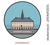 Annaberg-Buchholz. Cities and towns in Germany. Flat landmark