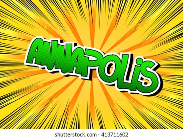 Annapolis - Comic book style word