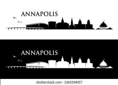 Annapolis skyline - Maryland - United States of America, USA - vector illustration