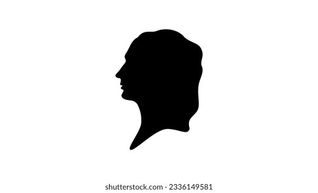 Anne Bronte silhouette, high quality vector