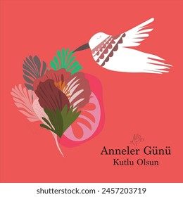 Anneler Günü Kutlu Olsun (Happy mother Days) vector template