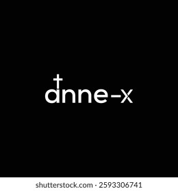 Anne-x minimalist logo design element with Cross and Home icon vector illustration.