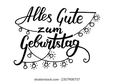 Anniversaru handwritten lettering in German vector