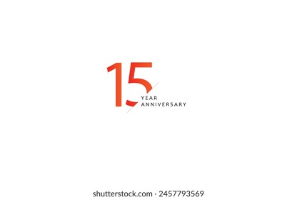 Anniversary 15. gold 3d numbers. Poster template for Celebrating 15th anniversary event party. Vector illustration