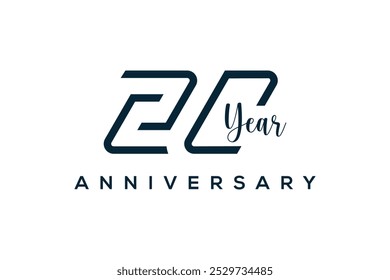 Anniversary 20 year logo vector design