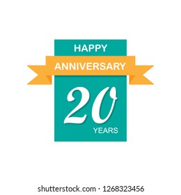 Anniversary, 20 years multicolored icon. Can be used for web, logo, mobile app, UI, UX