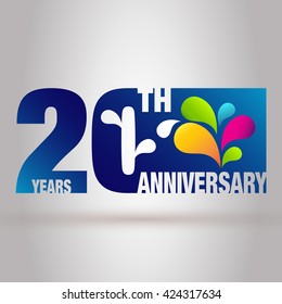 Anniversary. 20th Birthday Concept.