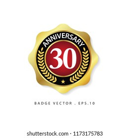 Anniversary 30 Vector Template Design Illustration