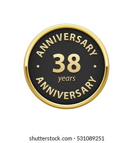 Anniversary 38 years badge  