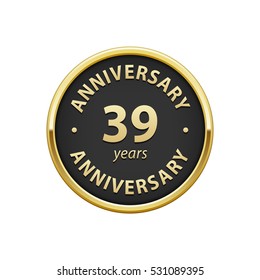 Anniversary 39 years badge  