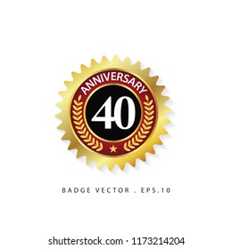 Anniversary 40 Vector Template Design Illustration
