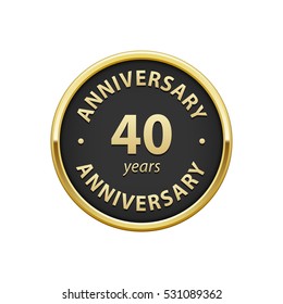 Anniversary 40 years badge 