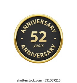 Similar Images, Stock Photos & Vectors of Anniversary 52 years badge ...