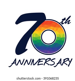 Anniversary: 70 years anniversary Template logo.