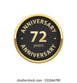 Anniversary 72 years badge  
