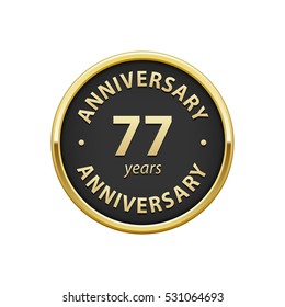 Anniversary 77 years badge  
