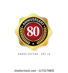 Anniversary 80 Vector Template Design Illustration