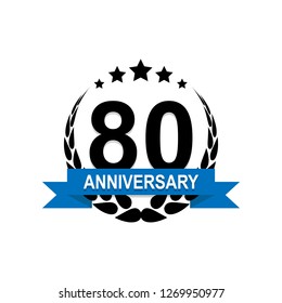 Anniversary, 80 years multicolored icon. Can be used for web, logo, mobile app, UI, UX