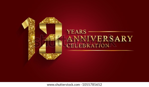 Anniversary Aniversary13 Years Anniversary Celebration Logotype Stock ...