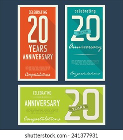 Anniversary background, 20 years