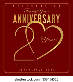 Anniversary background 20 years