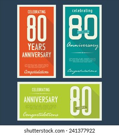 Anniversary background, 80 years