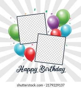 anniversary background. happy birthday transparent background.