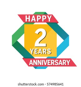 Anniversary Banner Celebration 2 Years