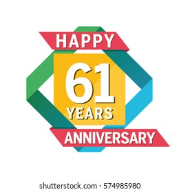 Anniversary Banner Celebration 61 Years