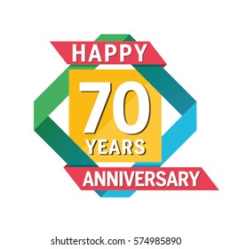 Anniversary Banner Celebration 70 Years