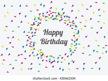 anniversary banner Sets. Party flags with round confetti. Vector illustration.