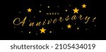Anniversary banner, speech bubble, poster and sticker concept, starry sky style with written text. Cloud talk greeting message icon for banner, poster, web. Vector illustration