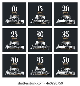 Anniversary. Black background.