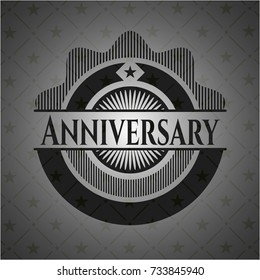 Anniversary black emblem. Vintage.