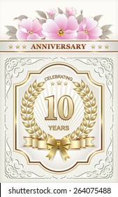 Anniversary card 10 years