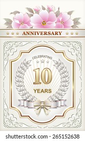 Anniversary card 10 years