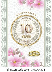 Anniversary card 10 years