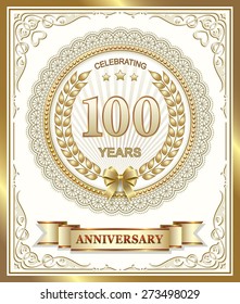 Anniversary card 100 years