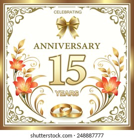 Anniversary card 15 years